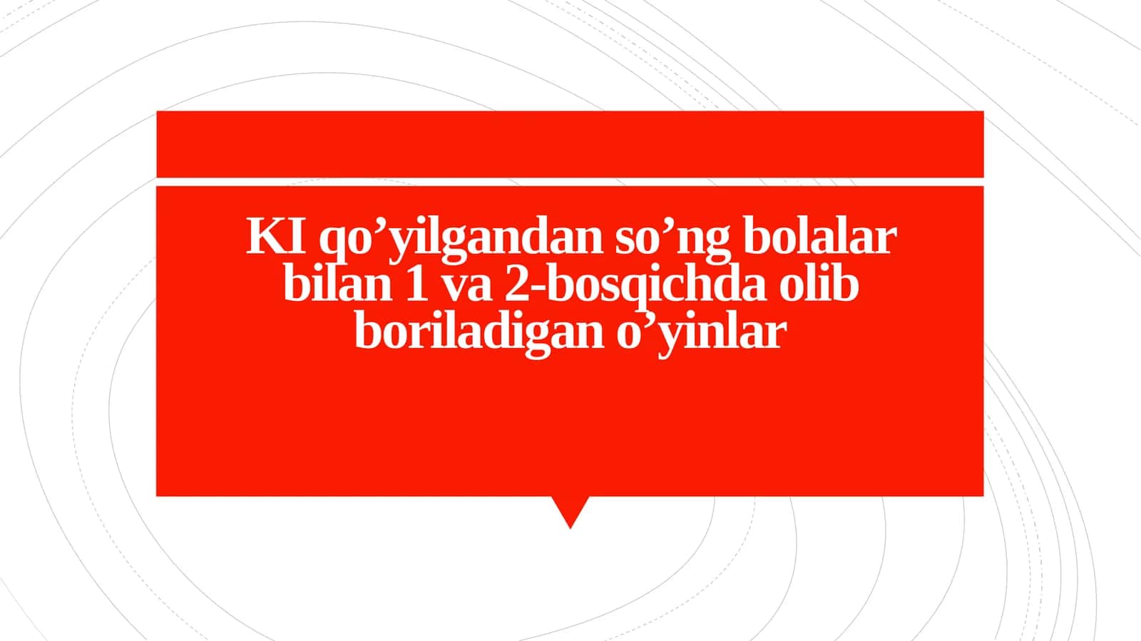 O‘yin “Halqachalar”
