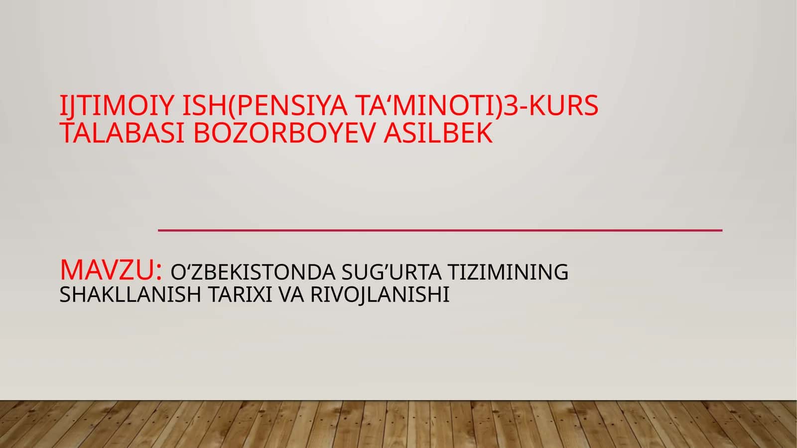 O‘zbekistonda sug’urta tizimining shakllanishi va rivojlani­shi