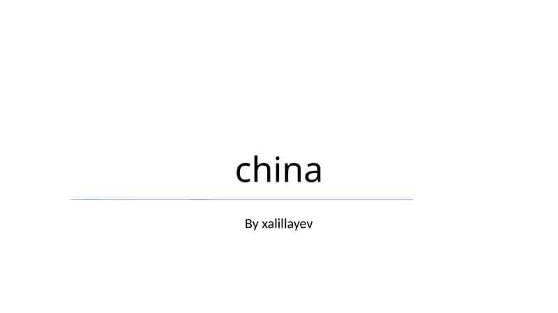 China