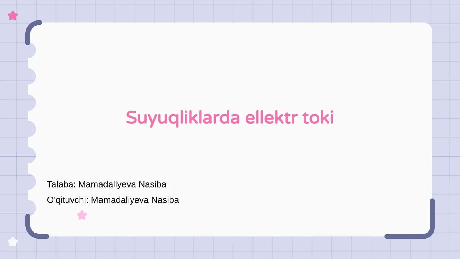 Suyuqliklarda ellektr toki