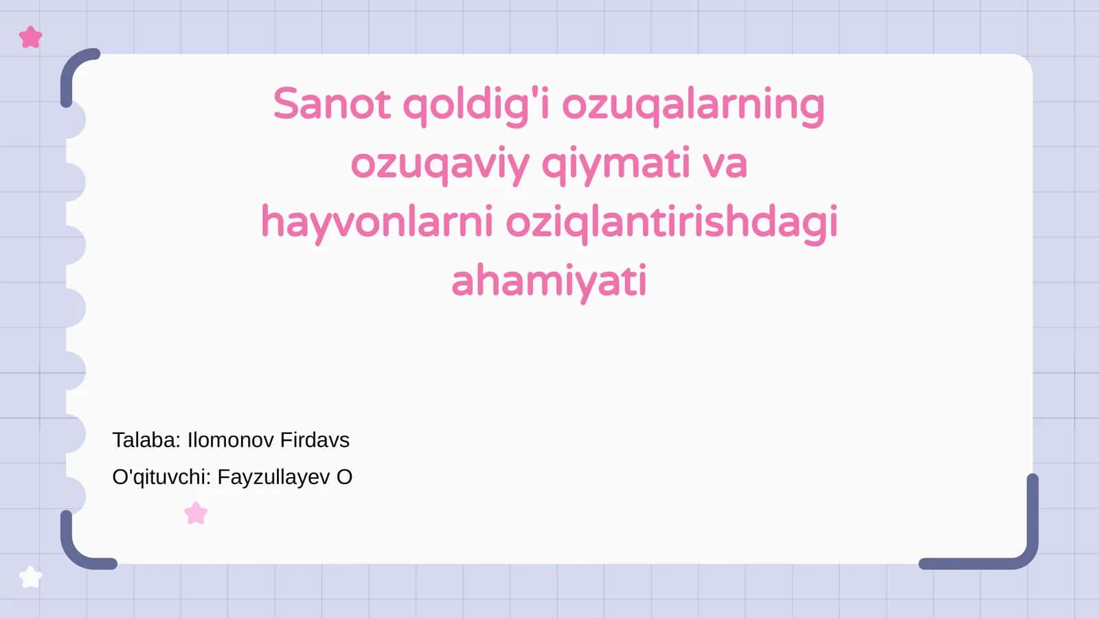 Sanot qoldig'i ozuqalarning ozuqaviy qiymati va hayvonlarni oziqlantirishdagi ahamiyati