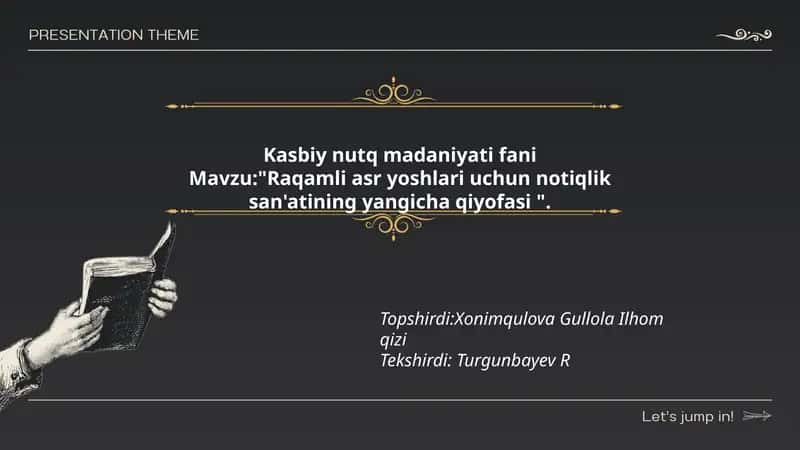 Raqamli asr yoshlari uchun notiqlik san'atining yangicha qiyofasi