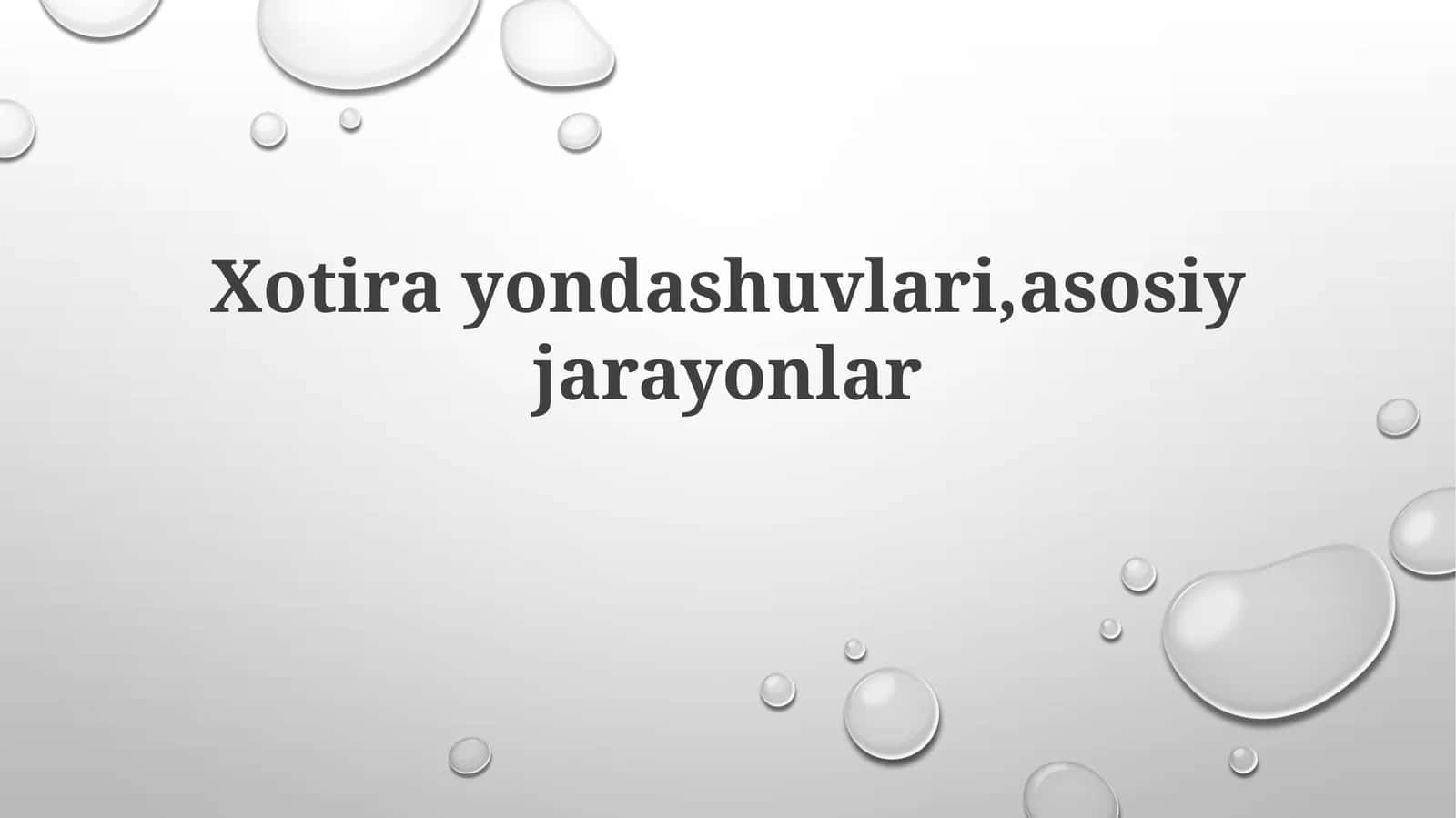 Asosiy Yondashuvlar
