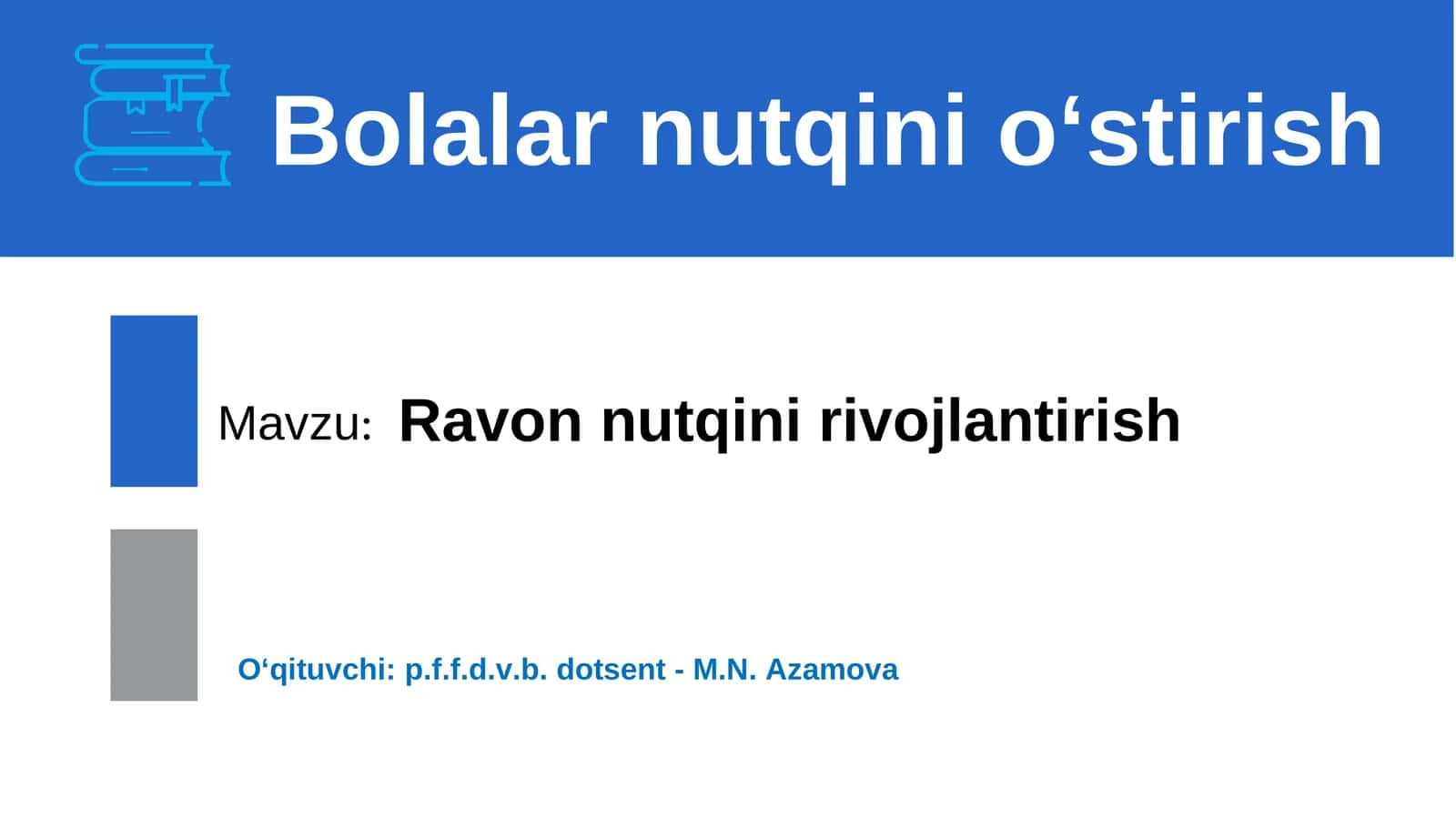Ravon nutqni rivojlantirish