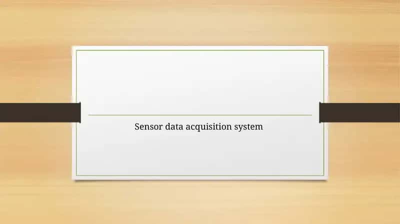 Sensor data acquisition system Sensorlar