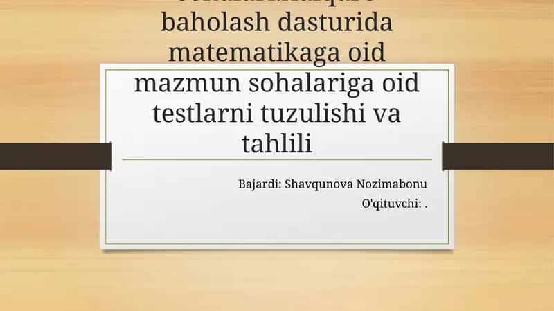 TIMSS xalqaro baholash dasturi