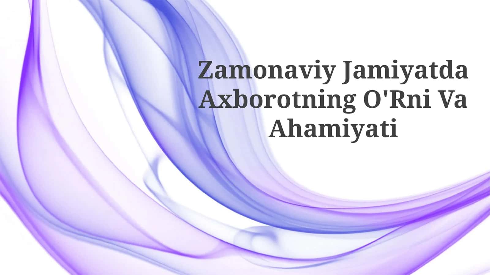 Axborot strategik resurs sifatida