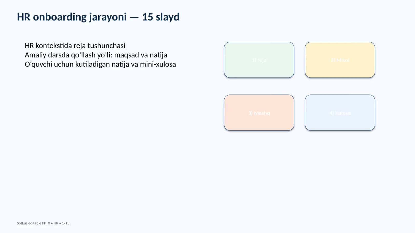 HR onboarding jarayoni