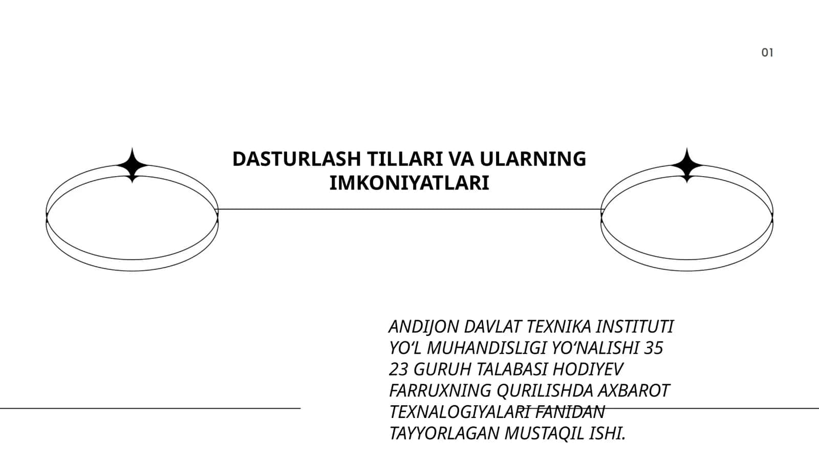DASTURLASH TILLARI VA ULARNING IMKONIYATLARI