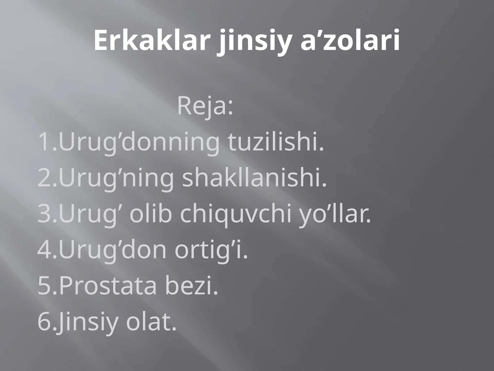 Erkaklar jinsiya a'zolari