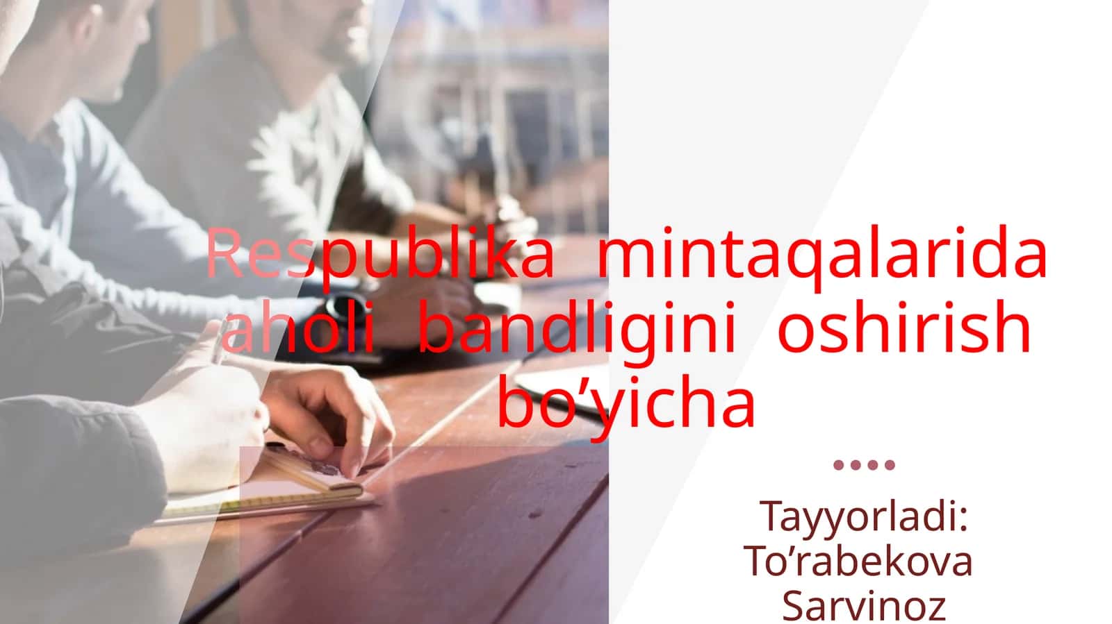 O’zbekistonda bandlik siyosati
