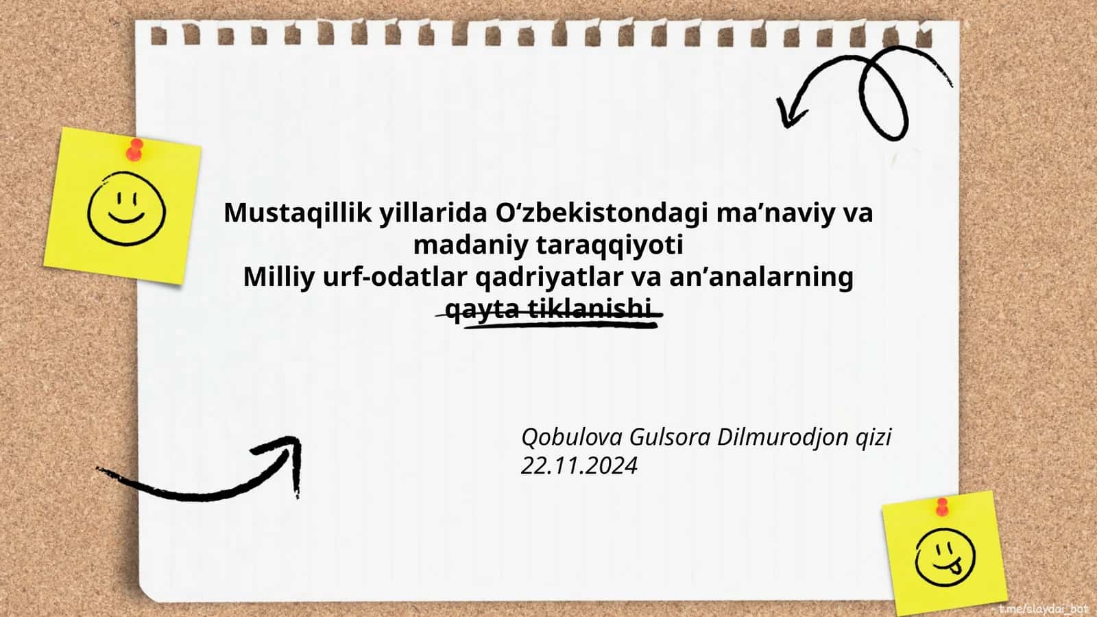 Milliy Urf-Odatlar Qadriyatlar va An'analarning Qayta Tiklanishi