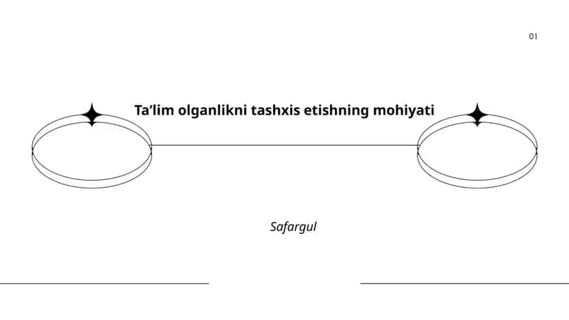 Taʼlim olganlikni tashxis etishning mohiyati Safargul