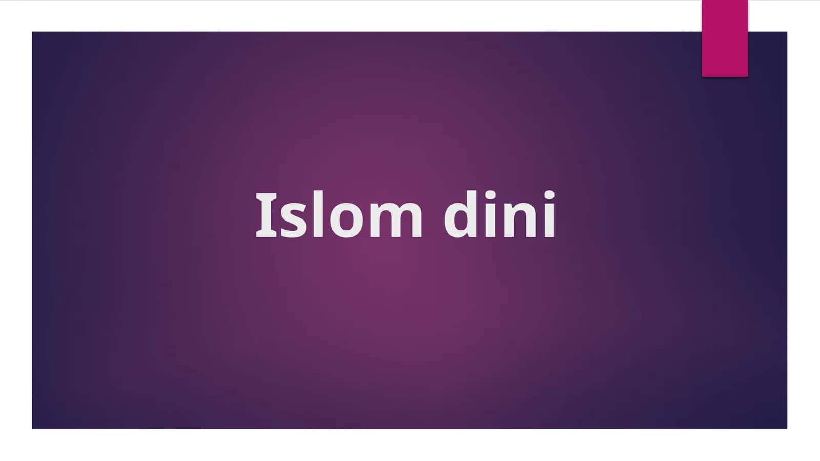 Islom dini