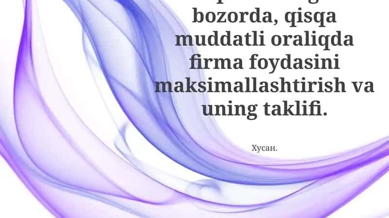 Taklif egrivi hosil qilish