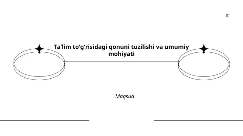 Taʼlim toʻgʻrisidagi qonuni tuzilishi va umumiy mohiyati