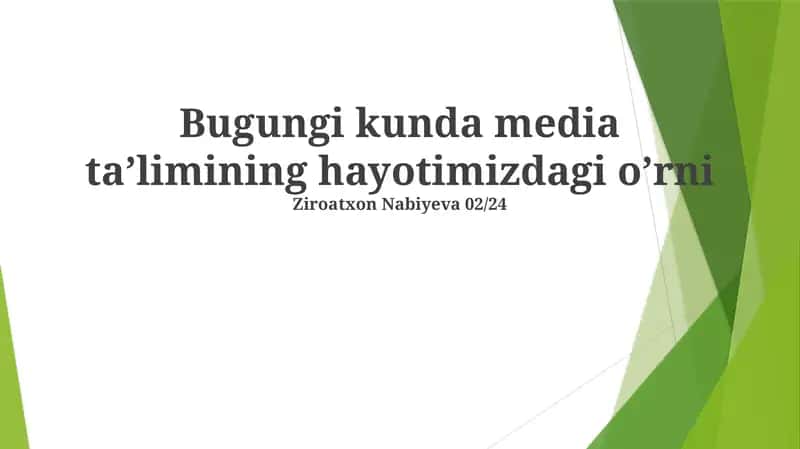 Media Ta'limi: 21-asr uchun muhim ko'nikma
