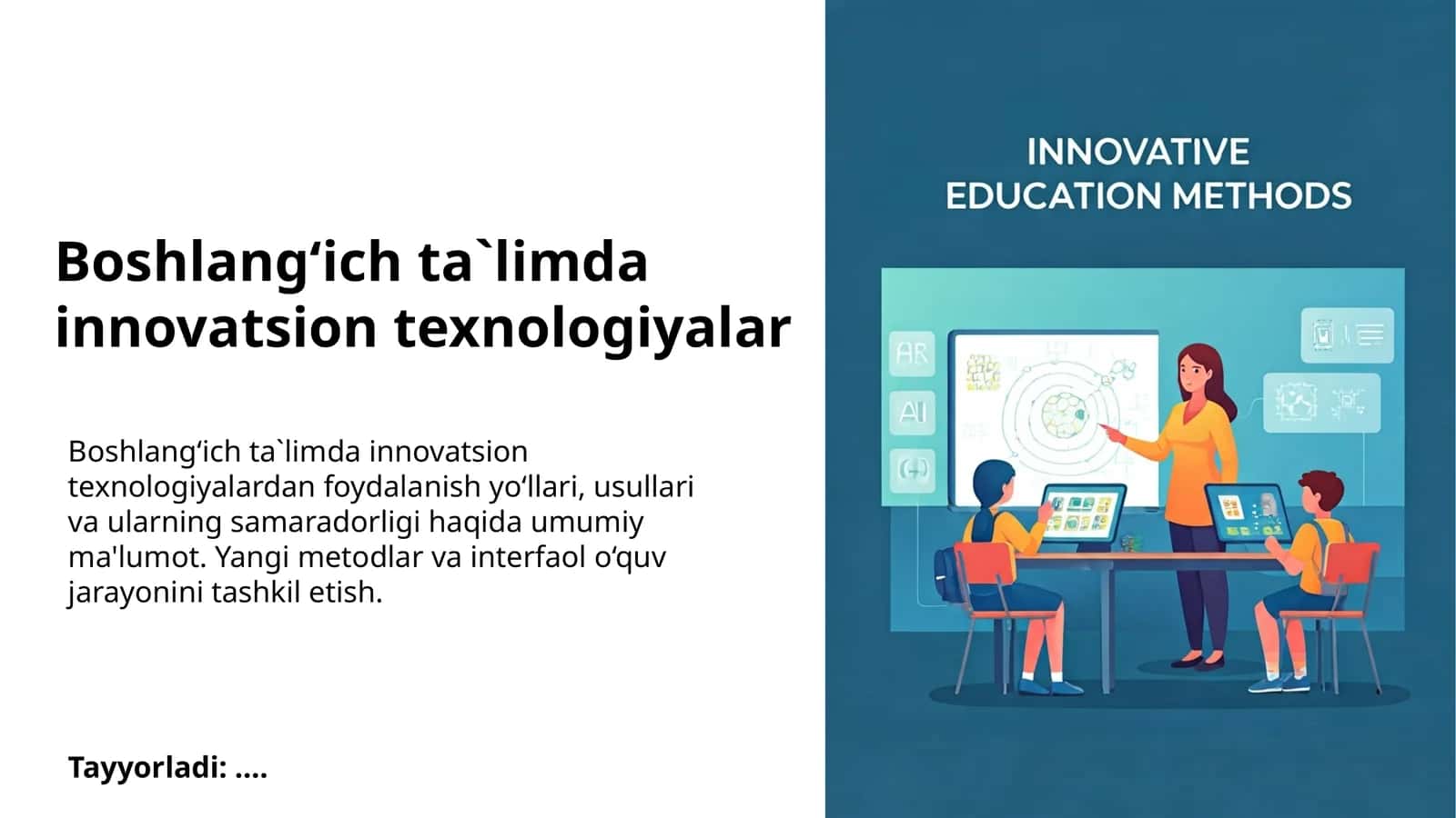 Boshlang‘ich ta`limda innovatsion texnologiyalar