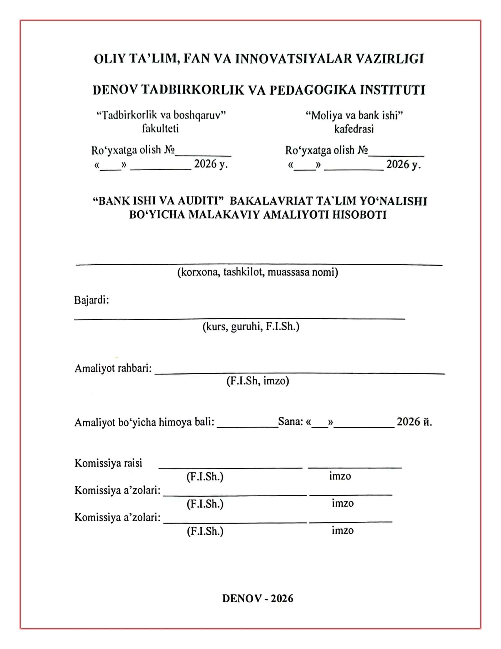 Abgrobok hamda ATB "Agrobank" Sho‘rchi haqida AMALIYOT HISOBOT