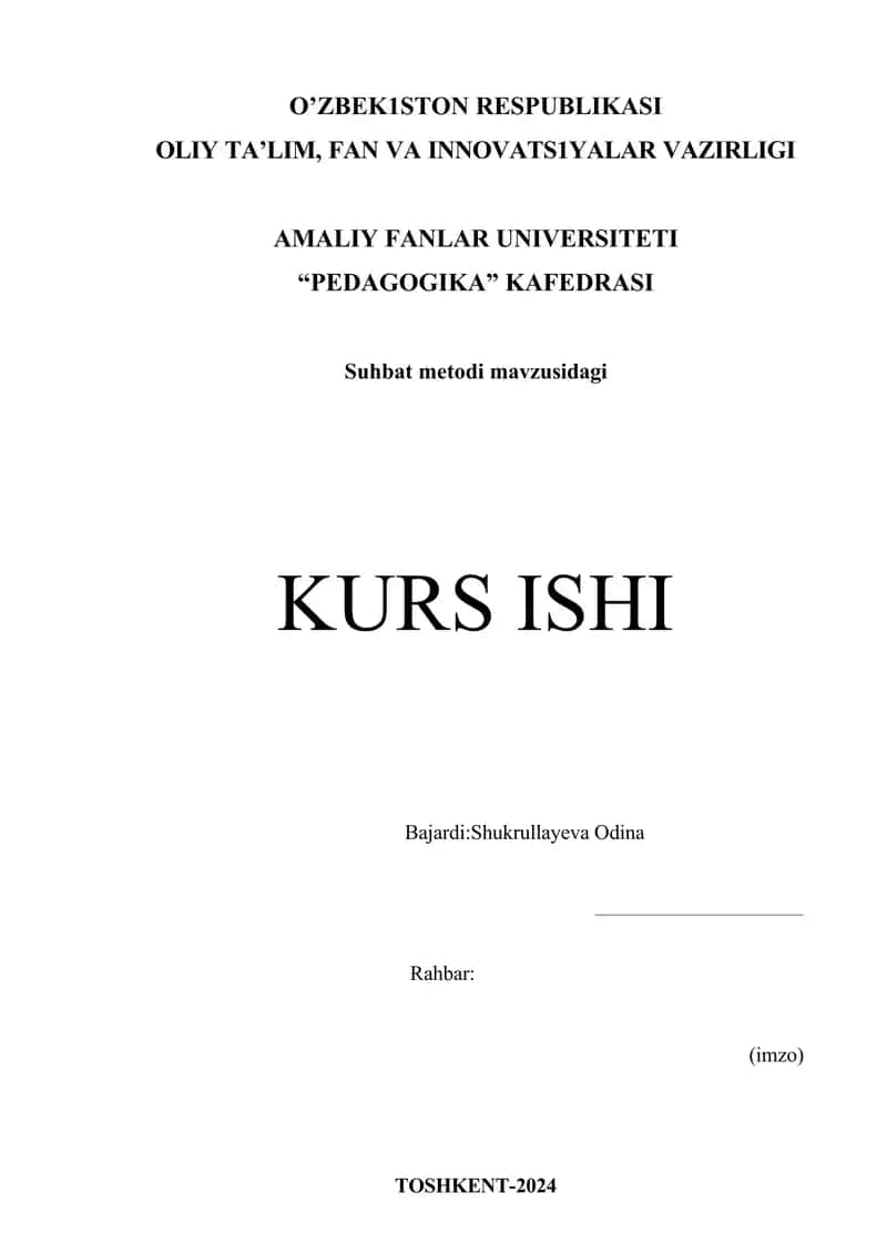 Suhbat metodi .