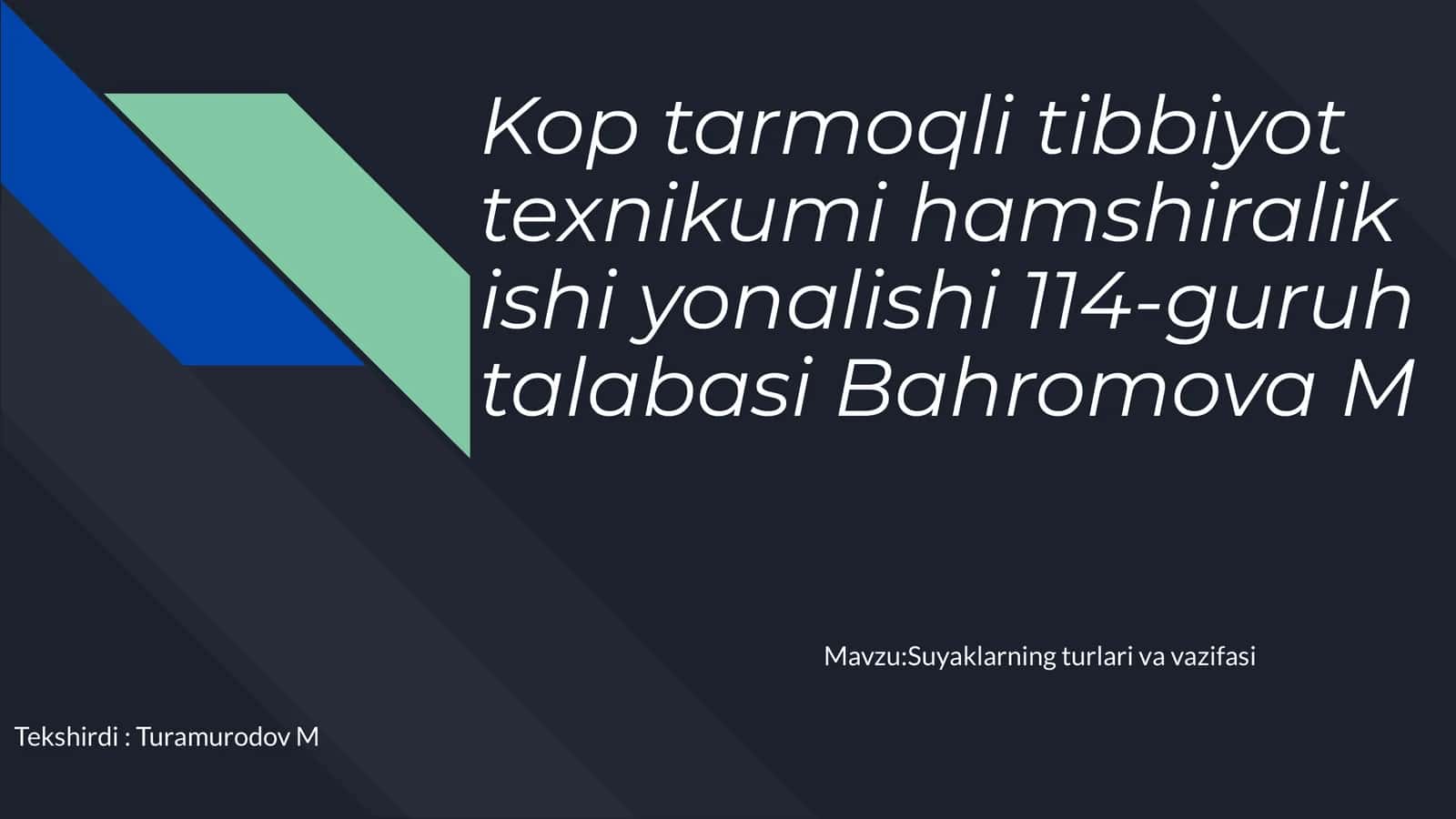 Kop tarmoqli tibbiyot texnikumi