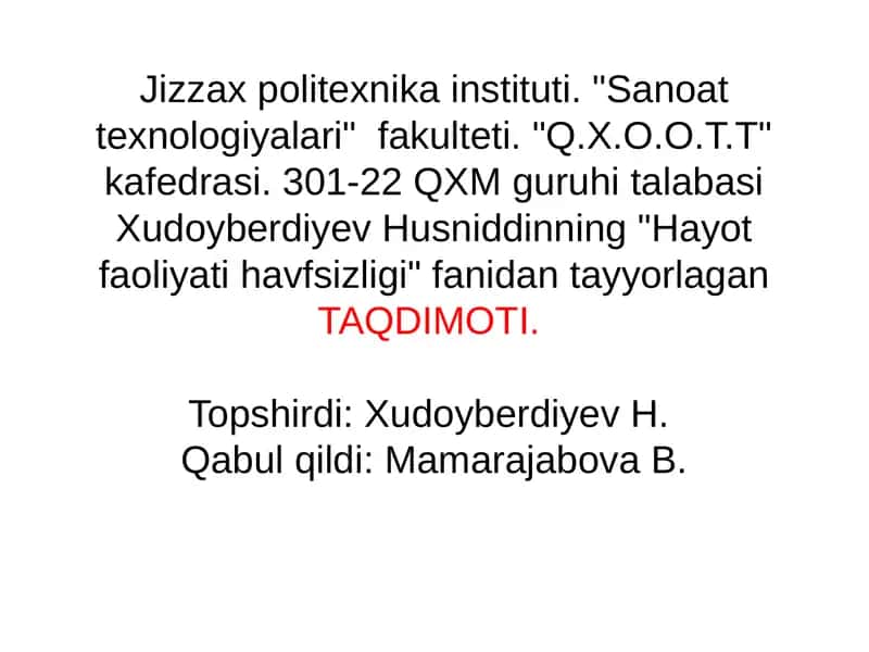 Mikroiqlim va uning gigiyenik normalari. Mehnat gigiyenasi