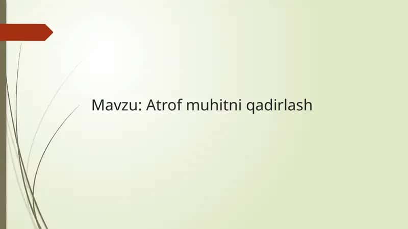 Atrofmuhitniqadirlash
