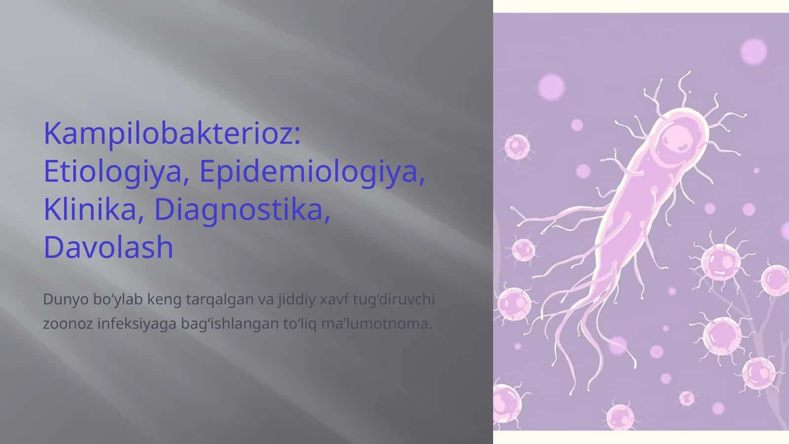 Kampilobakterioz: Etiologiya, Epidemiologiya, Klinika, Diagnostika, Davolash