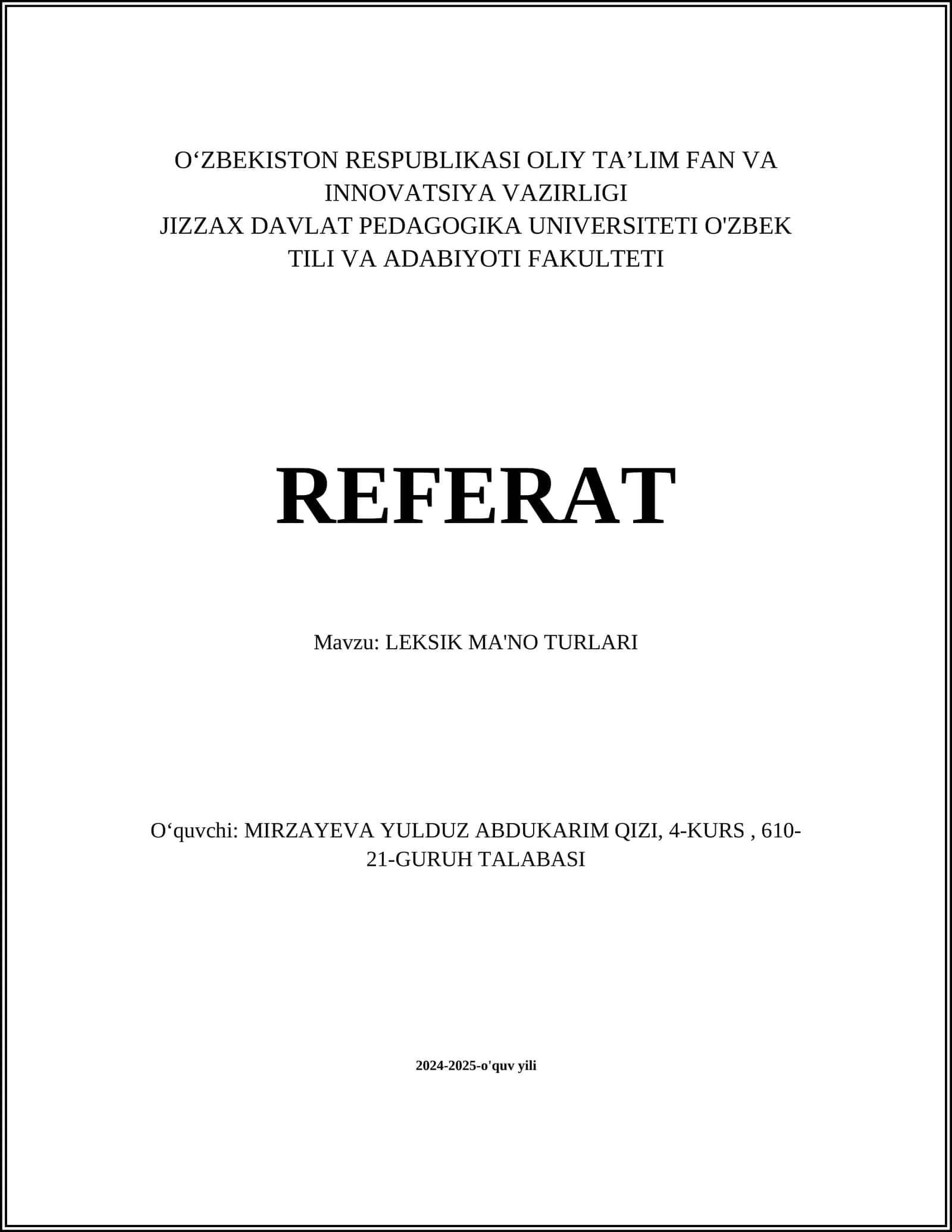 Omonimlar