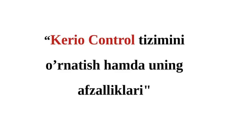 Kerio Control