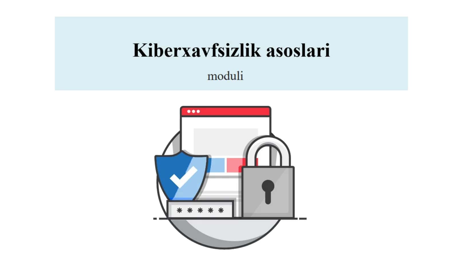 Kiberxavfsizlik asoslari faniga kirish