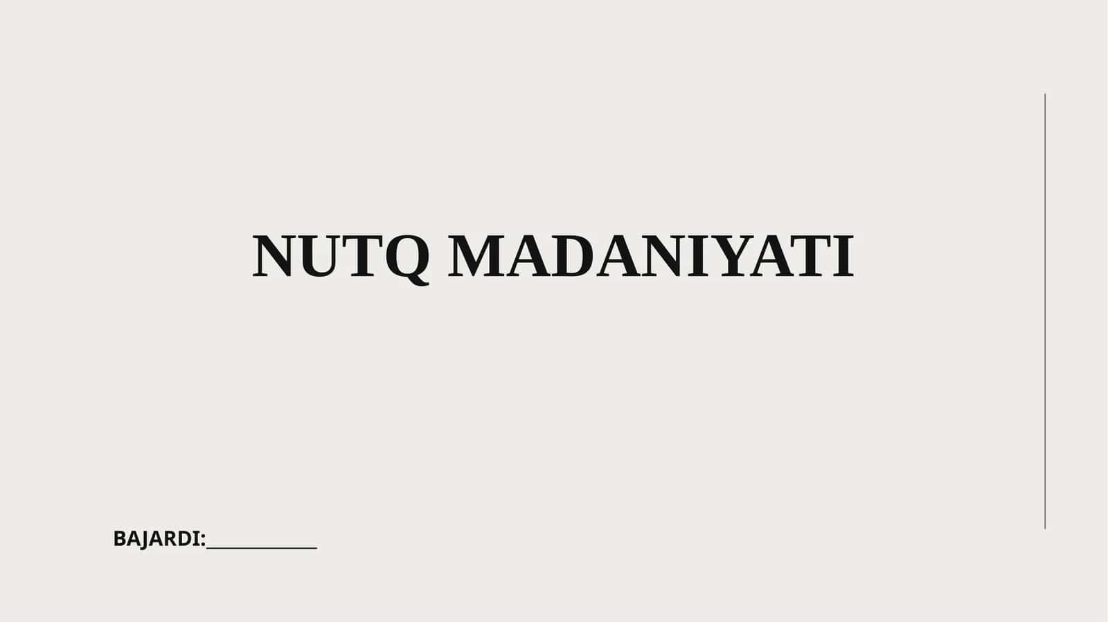 Nutq madaniyati