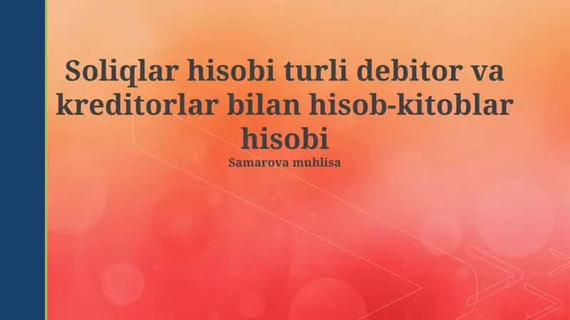 Soliqlar hisobi