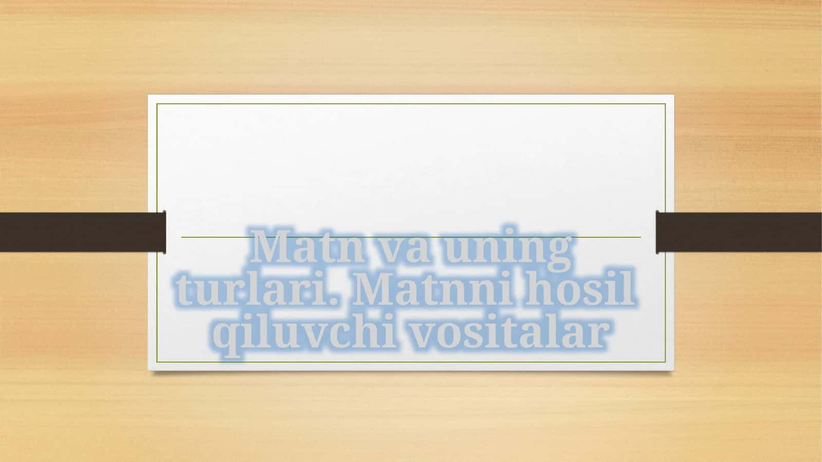 Matnvauning turlari