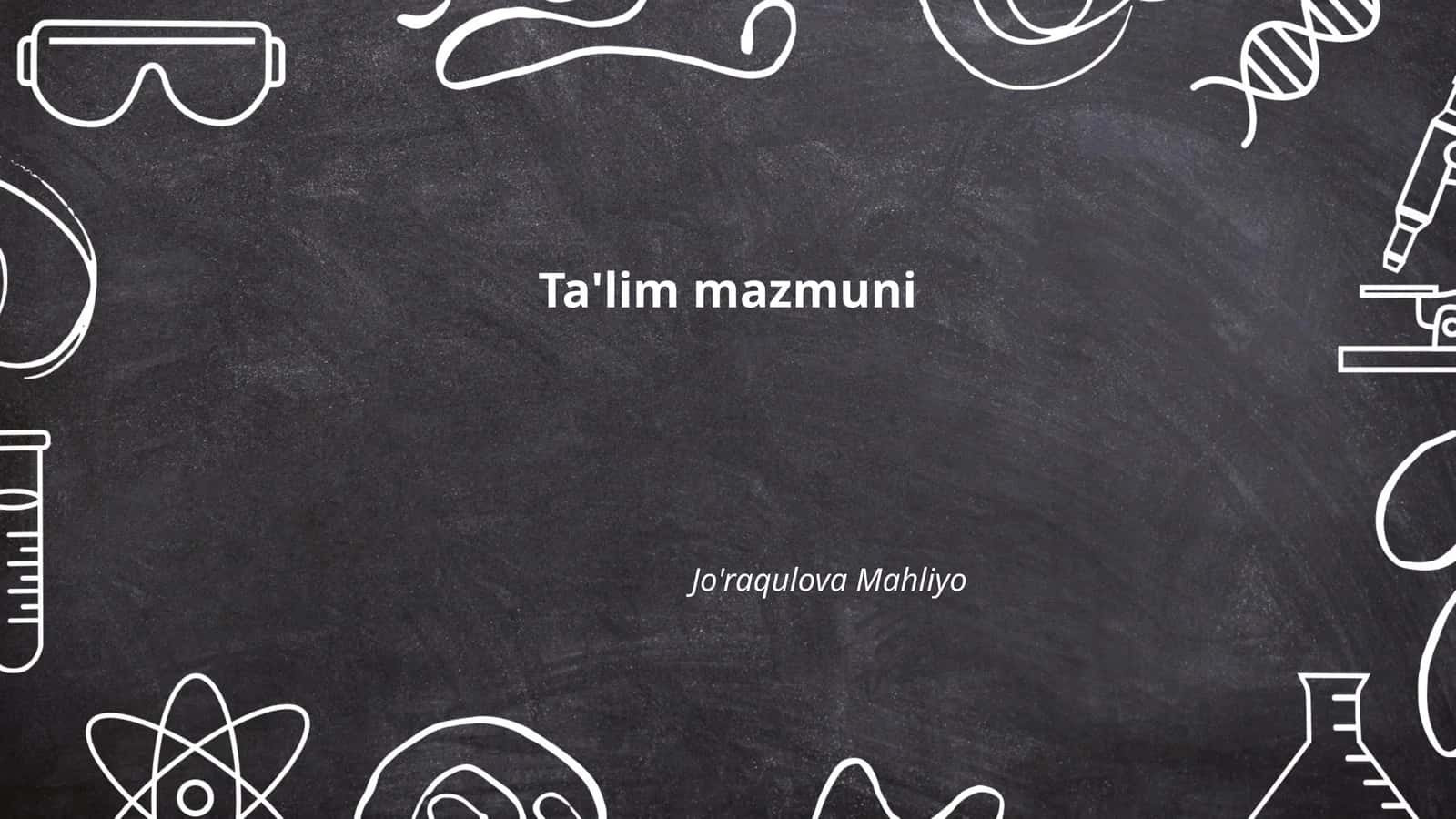Ta'lim mazmuni
