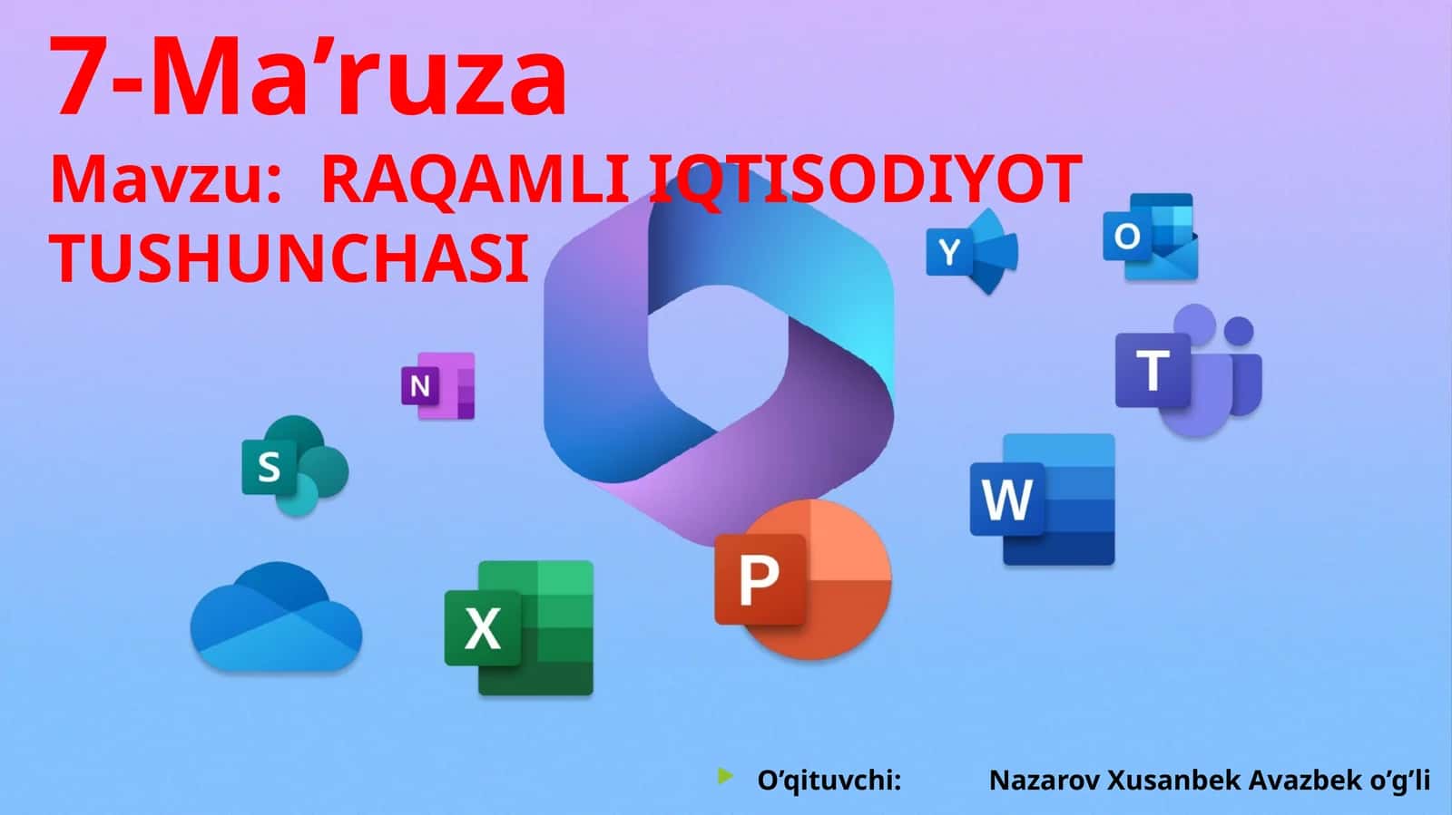 RAQAMLI IQTISODIYOT TUSHUNCHASI