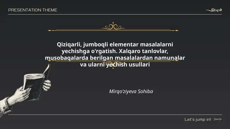 Qiziqarli, jumboqli elementar masalalarni yechishga o'rgatish