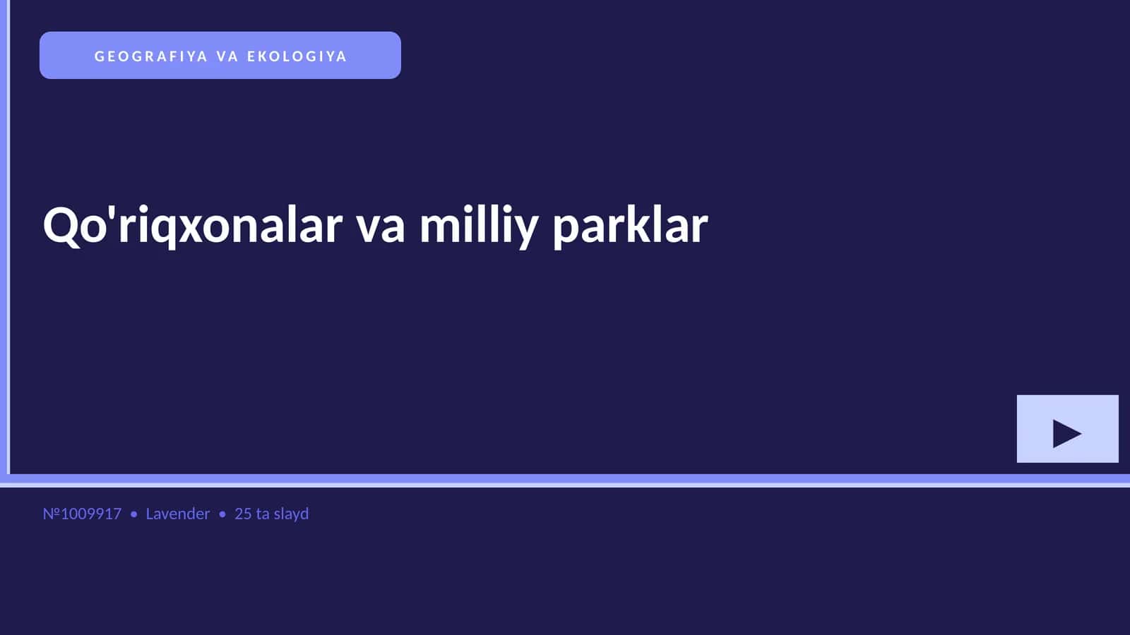 Qo'riqxonalar va milliy parklar