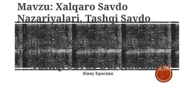 Xalqaro Savdo Nazariyalari, Tashqi Savdo Siyosati