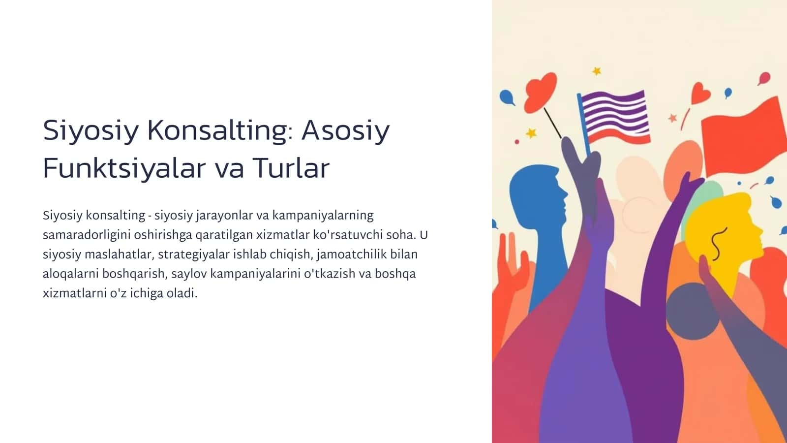 Siyosiy Konsalting Asosiy Funktsiyalar va Turlar