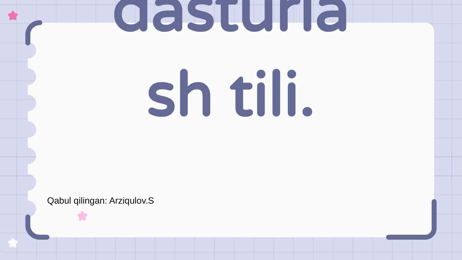 Java dasturlash tili