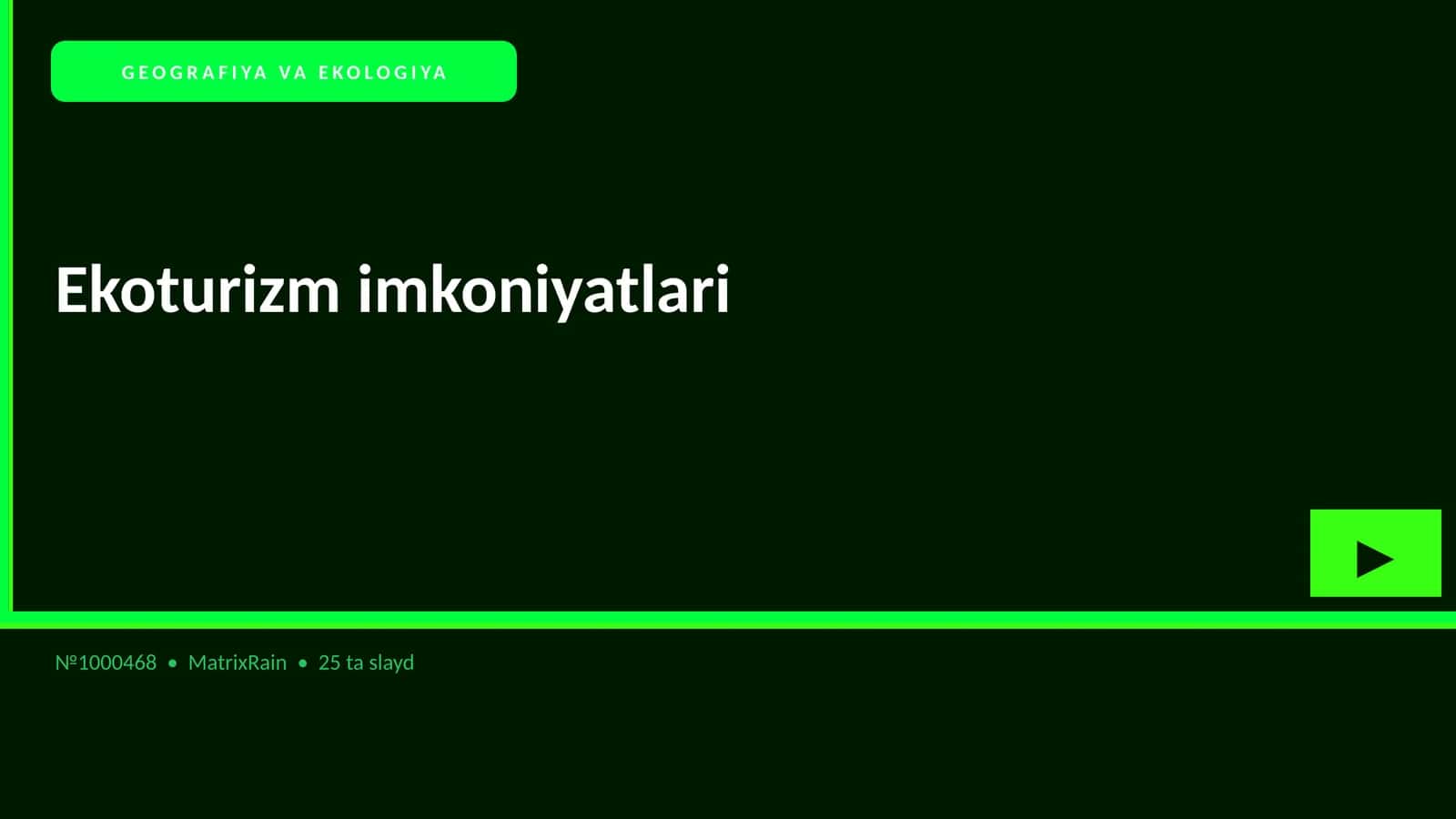 Ekoturizm imkoniyatlari