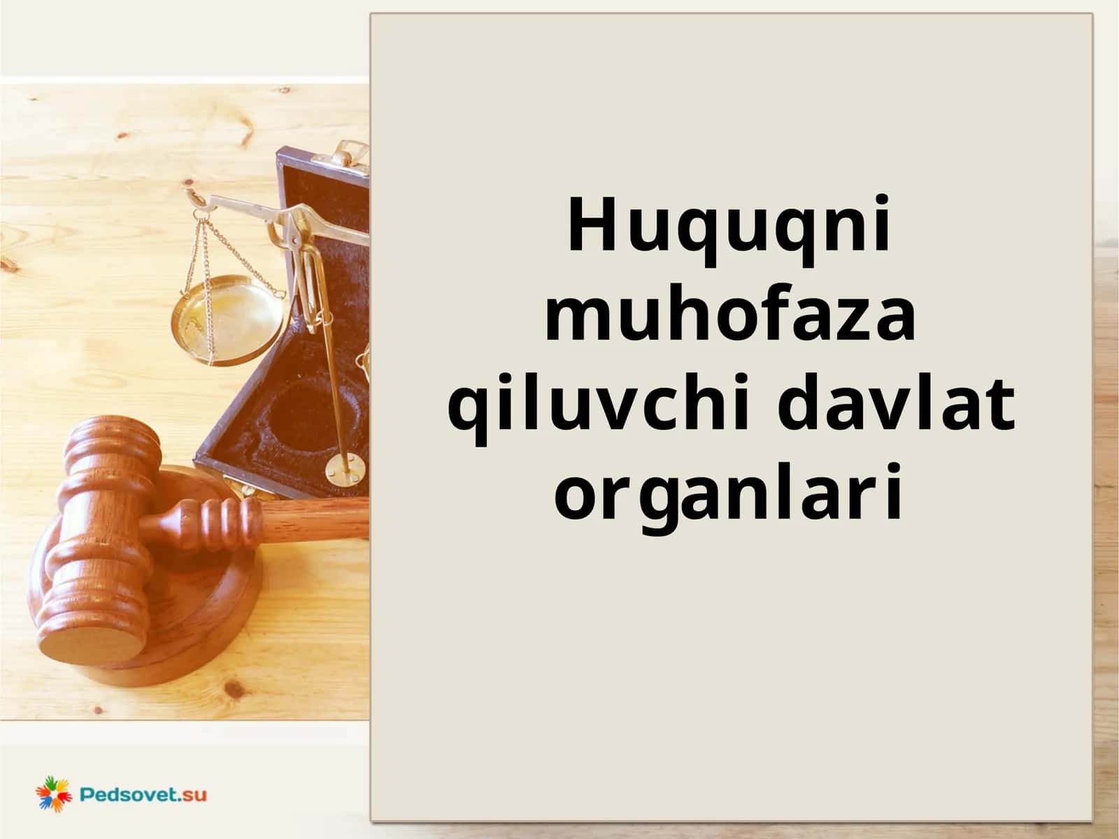 8-sinf Huquq dars ishlanma. Huquqni muhofaza qiluvchi davlat organlari