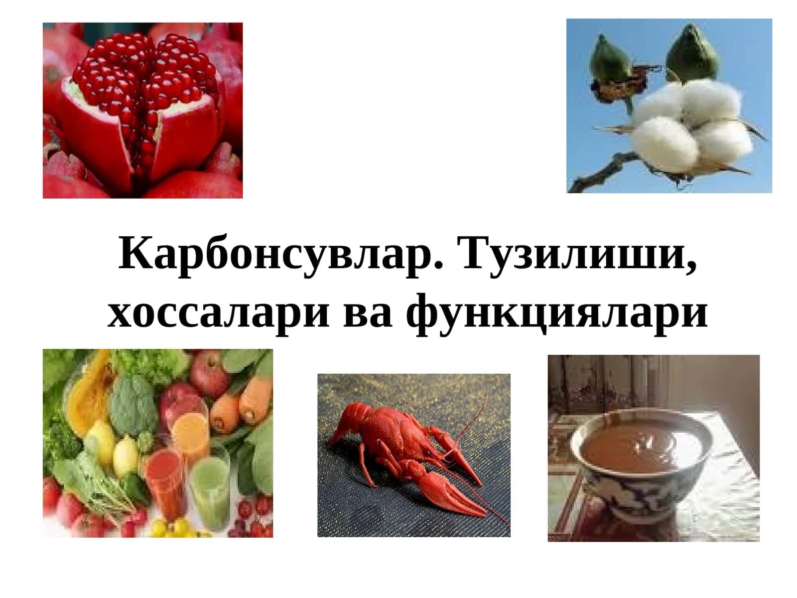 Карбонсувлар. Тузилиши, хоссалари ва функциялари