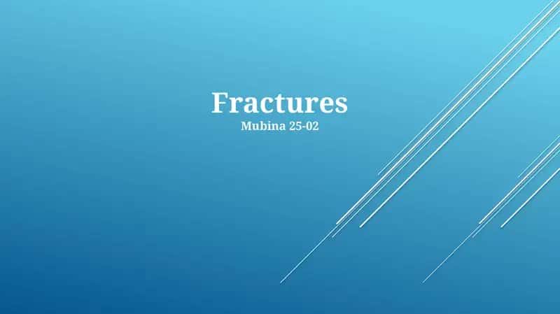 Fractures