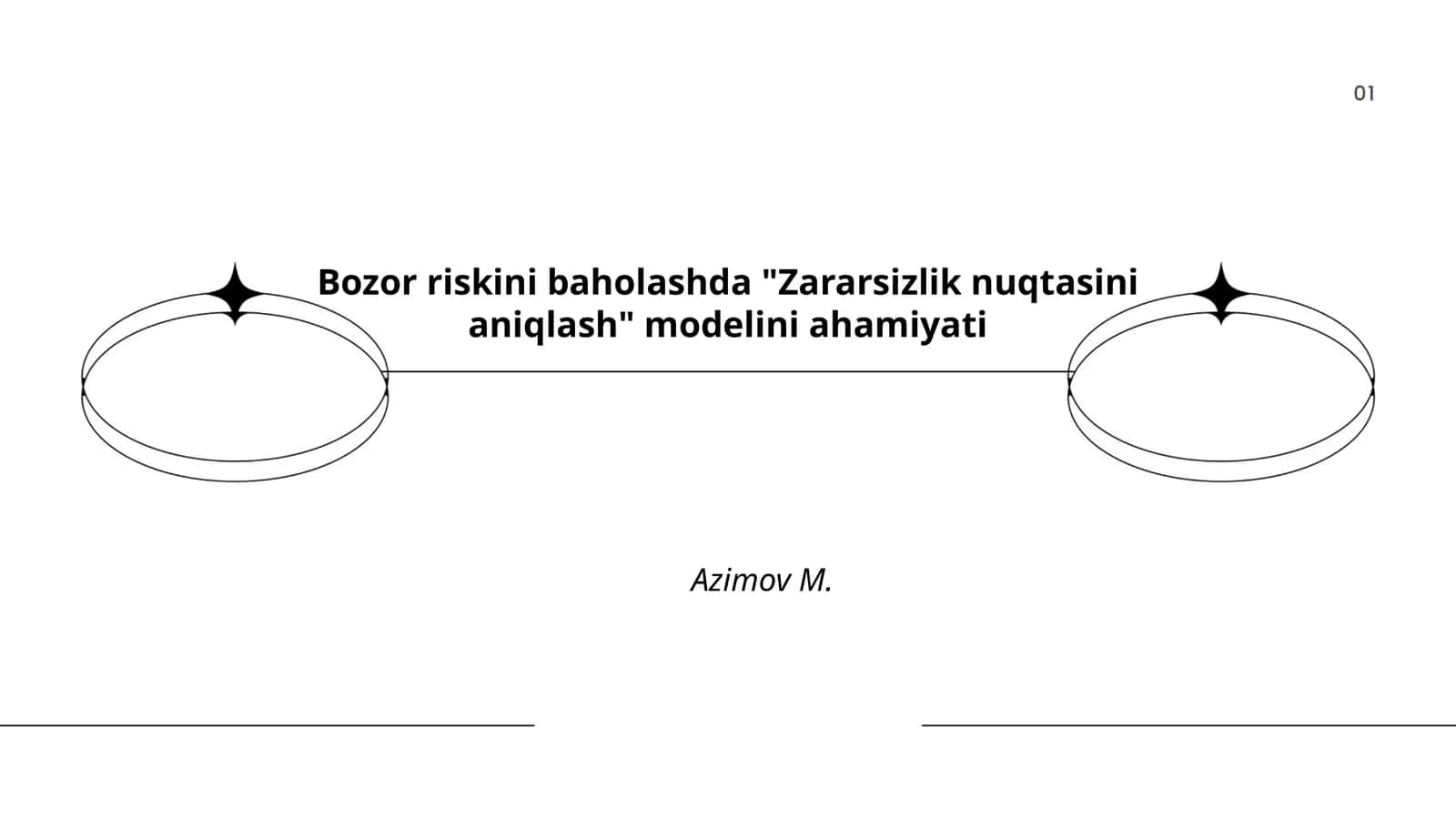 Bozor riskini baholashda "Zararsizlik nuqtasini aniqlash" modelini ahamiyati