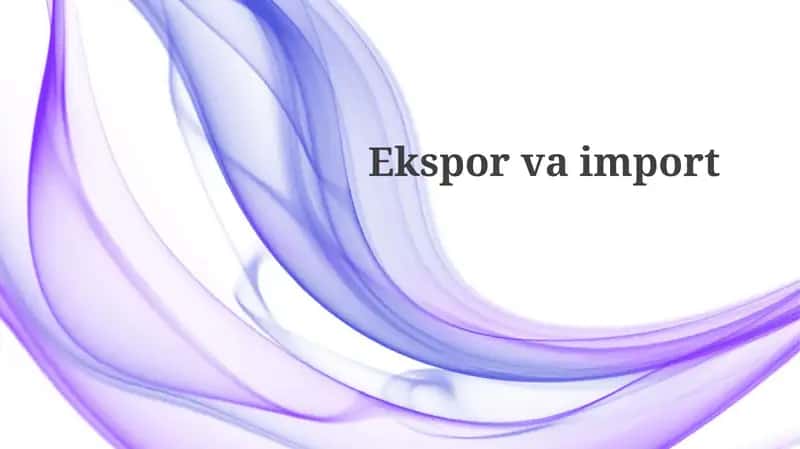 Eksportni moliyalashtirish variantlari