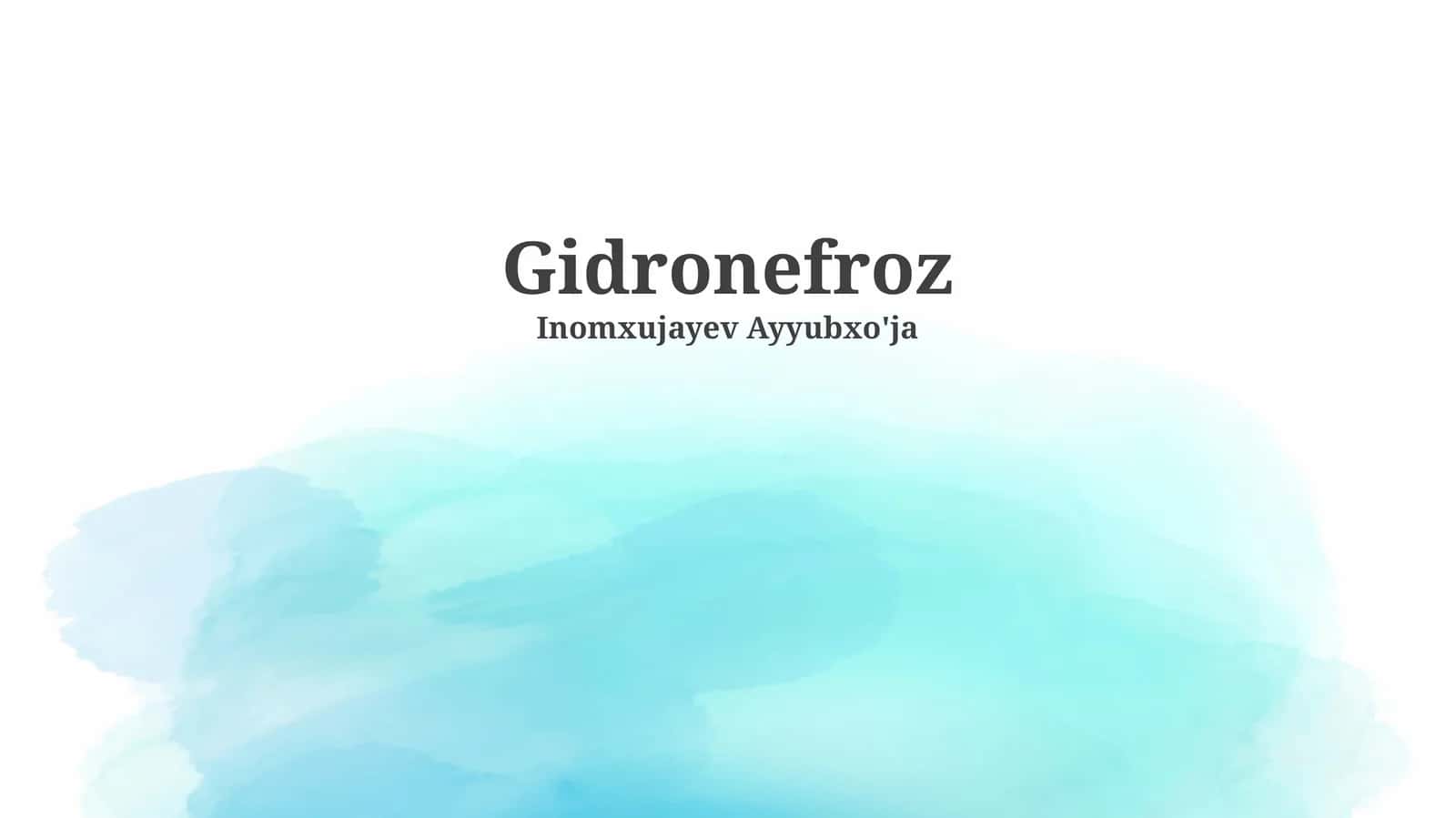 Gidronefroz