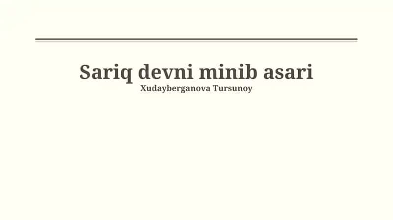 Minish Texnikasi va Xavfsizlik