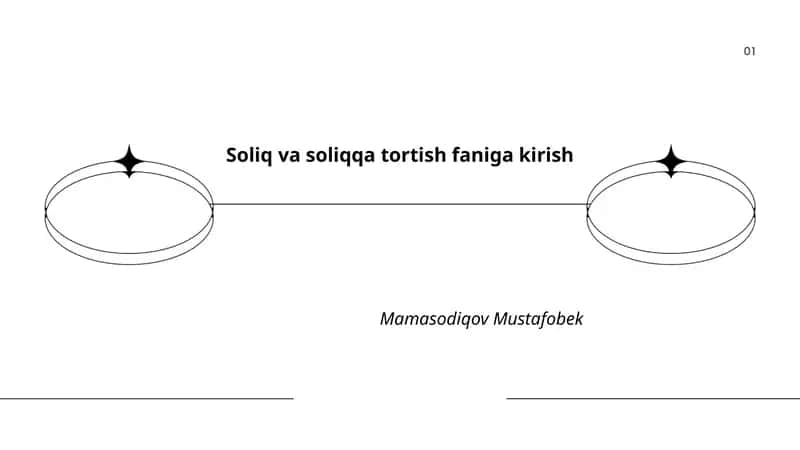 Soliq va soliqqa tortish faniga kirish